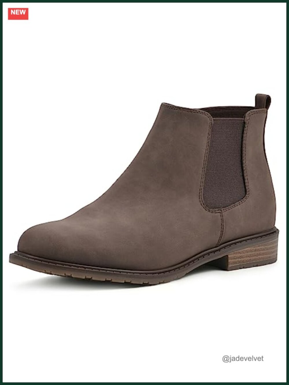 Caching Block Heel Chelsea Bootie with Inside Zipper